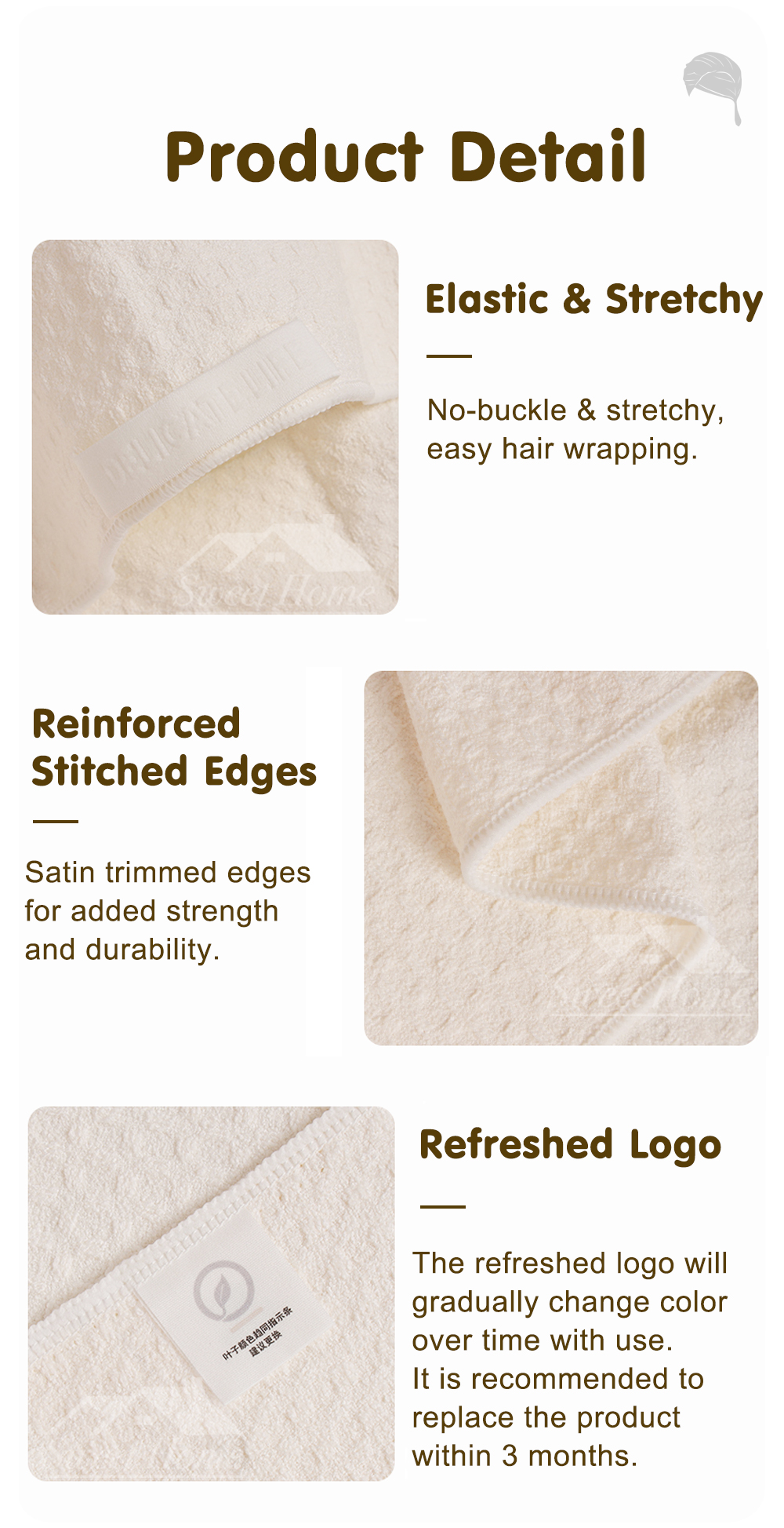 Candy Color Waffle Hair Drying Towel-7